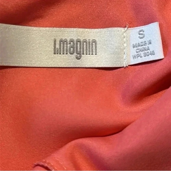 I.MAGNIN Vintage Maxi Lingerie Silky Peach V-Neck Size Small - Picture 6 of 6